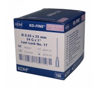 Игла инъекционная 24G (0,55 х 25 мм) KDM