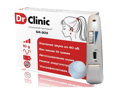 Усилитель звука (слуха) для слабослышащих DrClinic (Доктор Клиник) SA-203